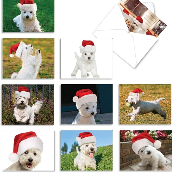 New Christmas Westie note cards - Picture 2 of 4